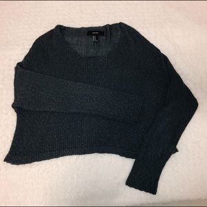 Forever 21 knitted long sleeve crop top